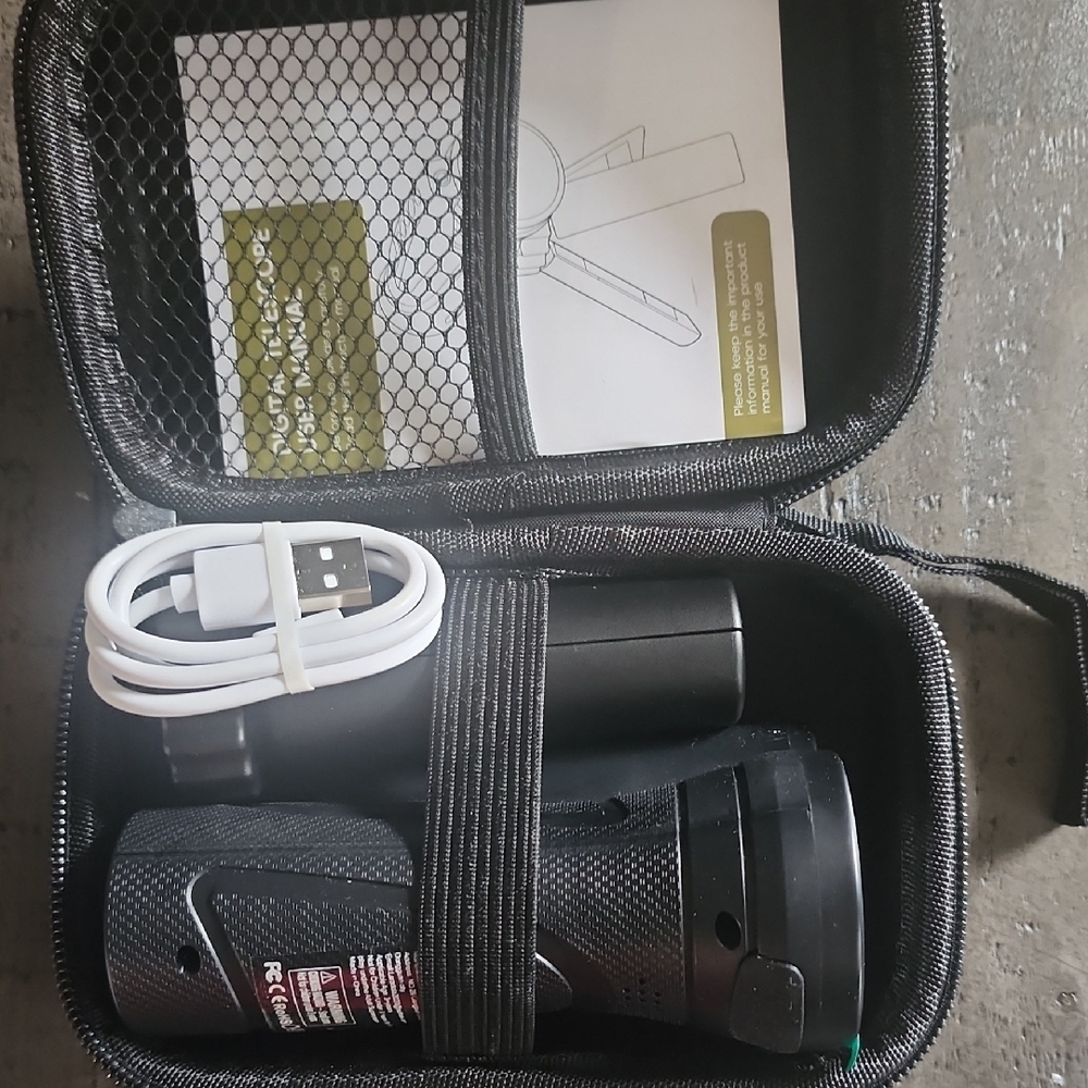 Compact Black USB Rechargeable Telescope